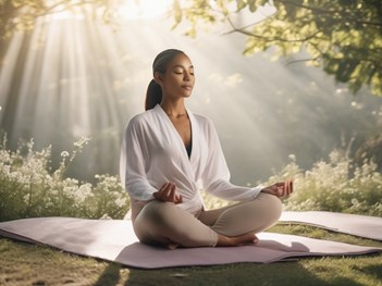 Woman meditating